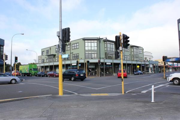 The Cuba/Jackson Street intersection where work will start on Monday 19 November to change the pedestrian crossing from diagonal to parallel.  